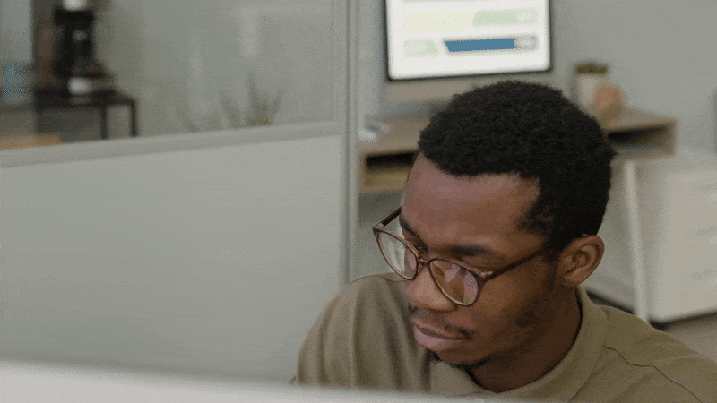man verifying identity