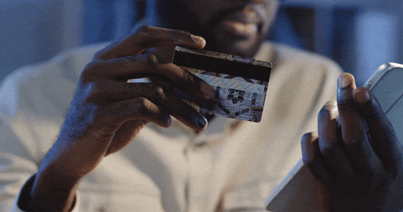 man verifying identity